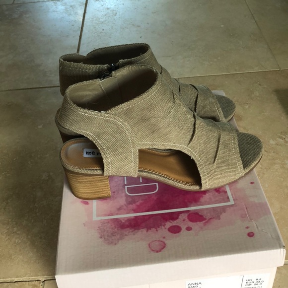 Not Rated Anna Open Toe Bootie - Sand - Picture 2 of 7